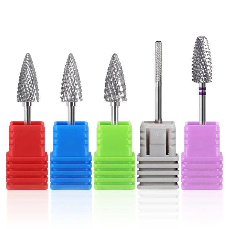 1pc Carbide Tungsten Nail Drill Bit Rotate Burr Milling Nail Cutter Bits Electric Drill Machine For Manicure Pedicure Tools