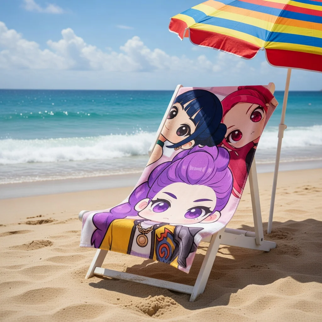 KPOP Girl Group Fans Beach Towel, Soft Quick Dry Absorbent Microfiber for Swimming Pool Beach Decor Travel Gift