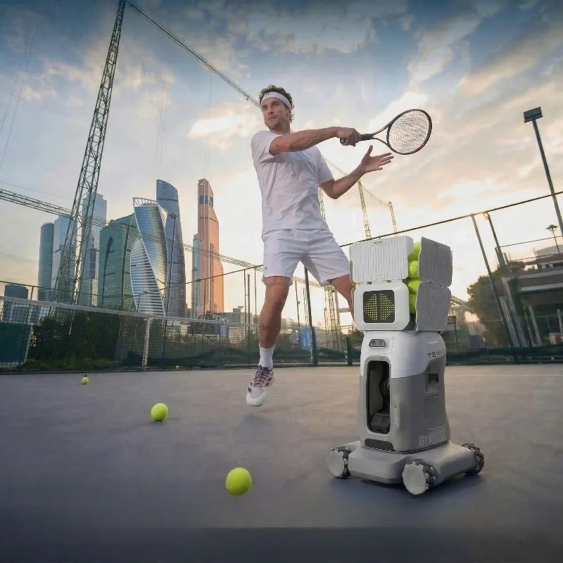 Entrenador de Tenis Personal - Control por Voz Mediante Aplicación - Robot de Tenis con IA