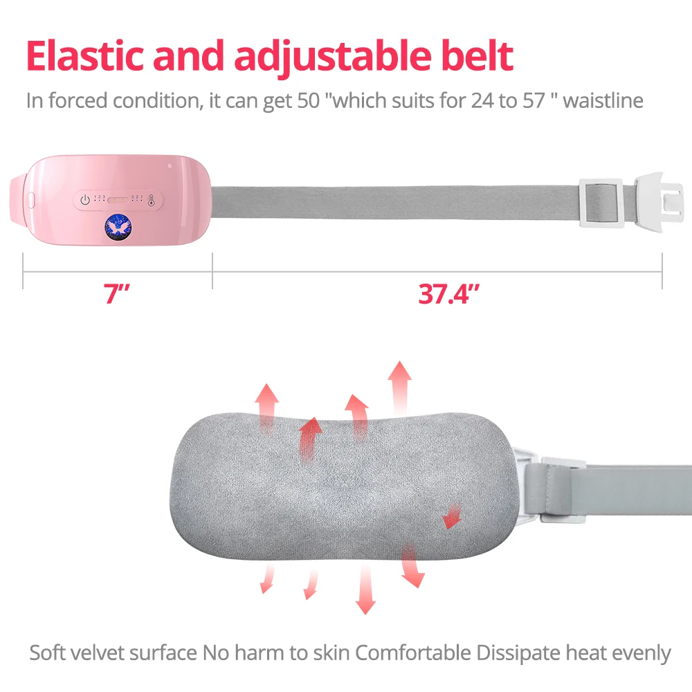 Теплый дворцовый пояс, электрическая грелка, терапевтический вибромассажер для талии, пояс для облегчения боли в спине, ремень-бандаж для спины