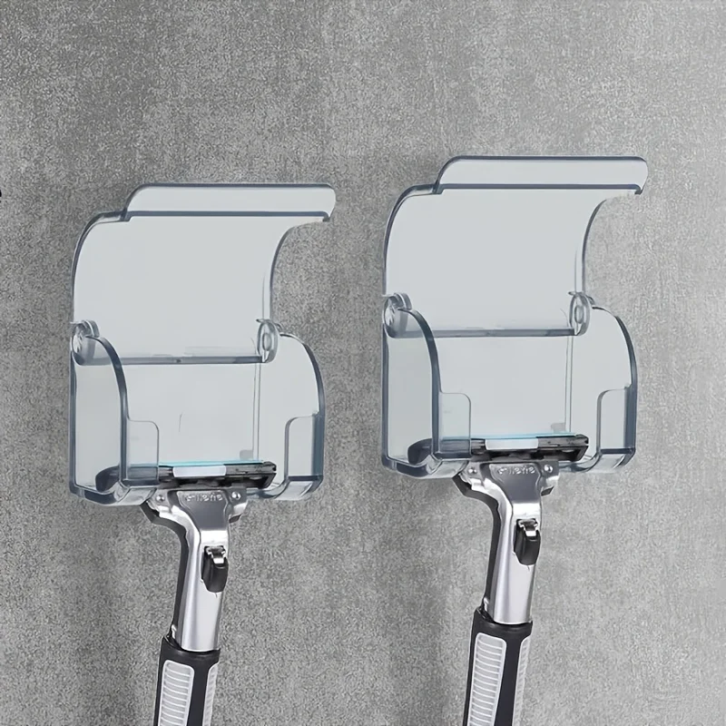 حامل ماكينة حلاقة الدش على الحائط، خطاف مقاوم للماء ذاتي اللصق، يناسب ماكينة الحلاقة واللوف والمنشفة، منظم الحمام للمنزل والسفر