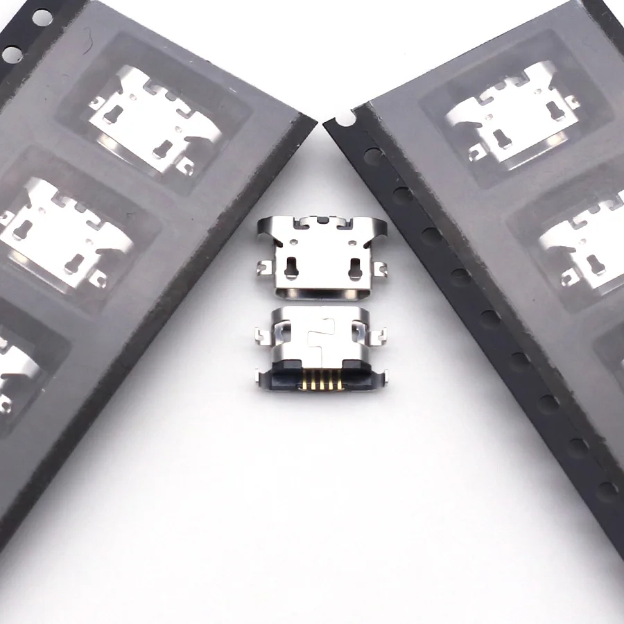 100szt Micro USB 5pin heavy plate 1.27mm Złącze portu ładowania dla lenovo A850 Motorola Moto E3 G5 XT1672 G4 Play XT1600