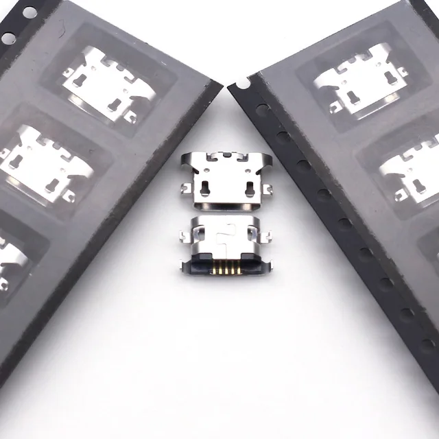 100szt Micro USB 5pin heavy plate 1.27mm Złącze portu ładowania dla lenovo A850 Motorola Moto E3 G5 XT1672 G4 Play XT1600