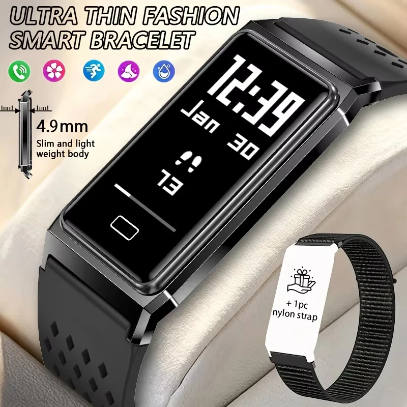 LIGE 2026 New Fitness Waterproof Smart Bracelet Heart Rate Blood Oxygen Sleep Monitoring Smart Watch Women Men Health Sport Band