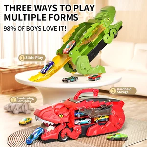 Carro de brinquedo do tiranossauro rex para crianças, trilha do dinossauro, enigma, presente do bebê de 3-6 anos 6 principais vendas garrafa jurassic park - №2