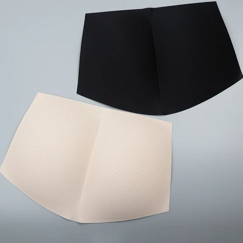 2個入り-衣類アクセサリー-ボディシェイピング-梅の花型-8穴布製ヒップパッド-ピーチヒップスポンジパッド