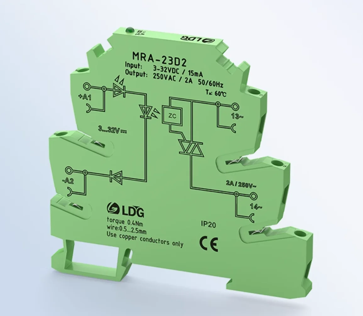 

5PCS MRA-23D2 New Mini 6.2mm 2A Input: 3V 5V 12V 24V DC AC SSR Solid State Relay Auto Interface DIN Rail Switch Relay Module