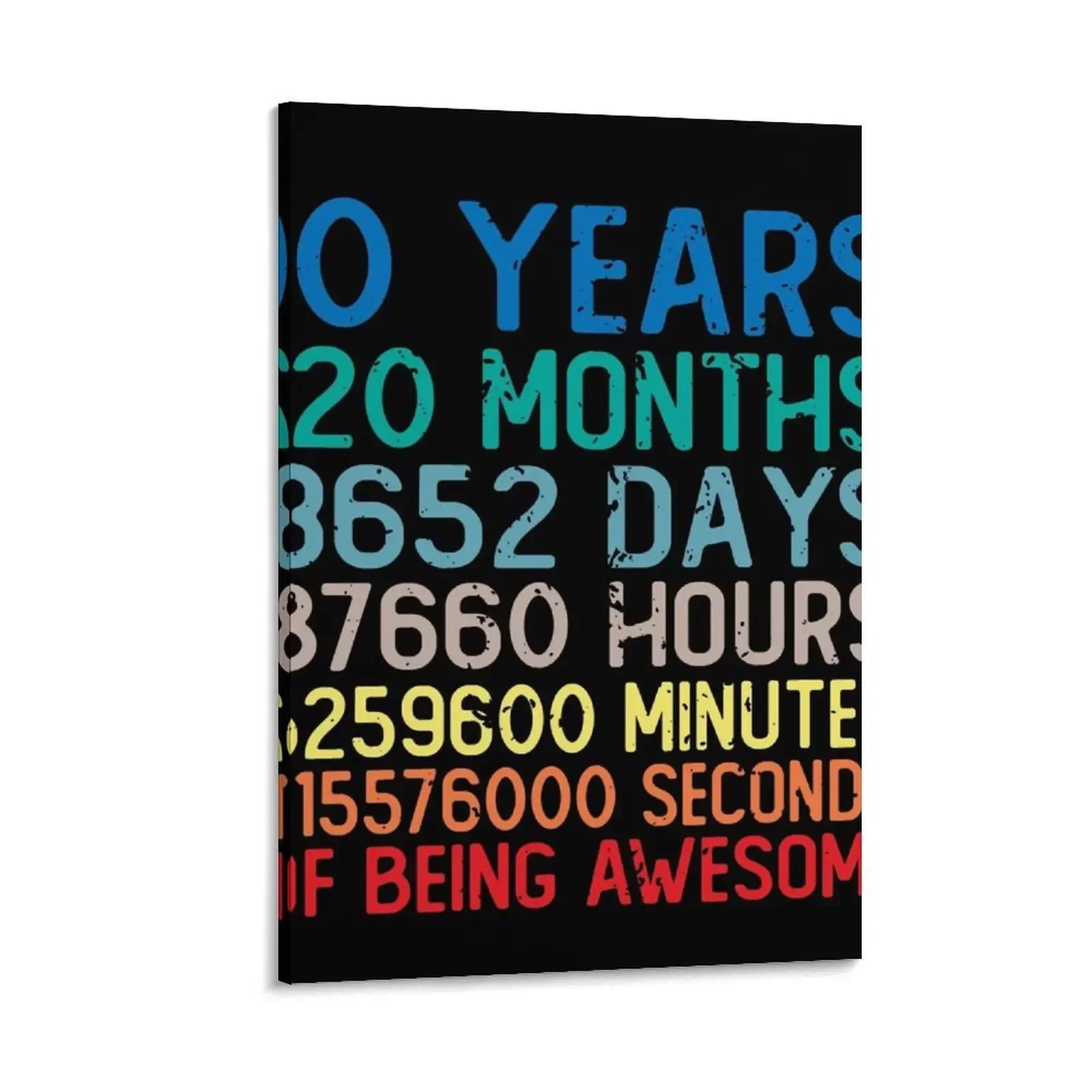 

10 Years Old Of Being Awesome Canvas Painting decoration aesthetic Wall decoration frame room decoration accessories