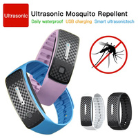 2pcs Outdoor Ultrasonic Mosquito Repellent Bracelet Anti Mosquito Kid Pest Insect Drive Wristband USB Charging Life waterproof