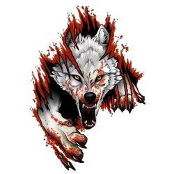 13cm Angry Wolf Modleing adesivi per moto su accessori per auto carino, parti esterne in PVC prodotti decalcomanie Sticker Personality,