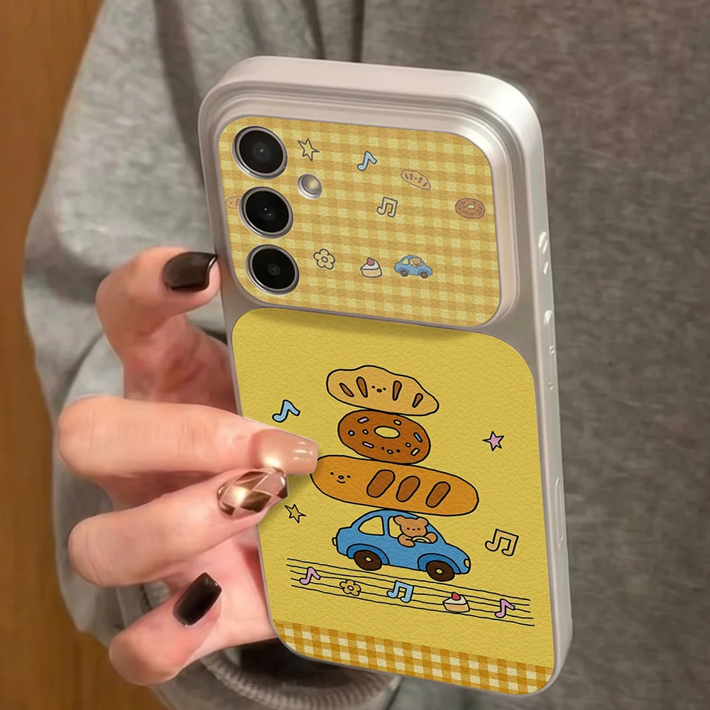 Phone Case for Samsung Galaxy S26 S25 S24 S23 S22 Ultra S25 S24 FE Cases Playful Fun Cartoon Vibe With Same Mirror Stand Fundas