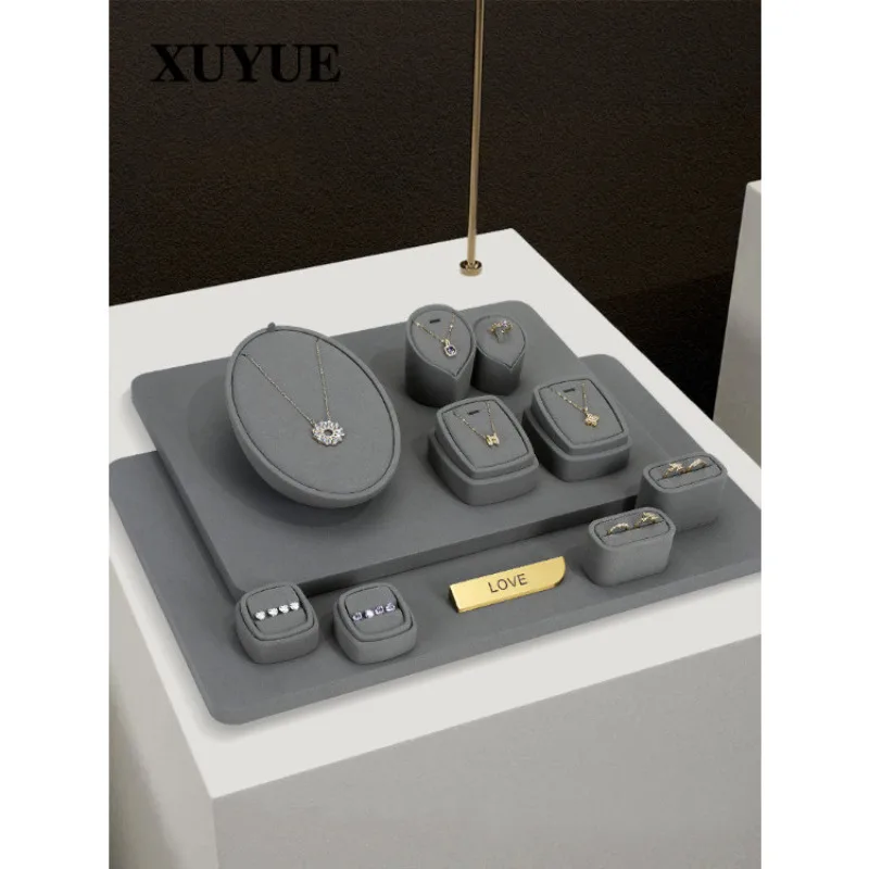 

Jewelry Display Props High-end Light Luxury Jewelry Bracelets Necklaces Rings Counter Window Display Racks Earring Display Racks