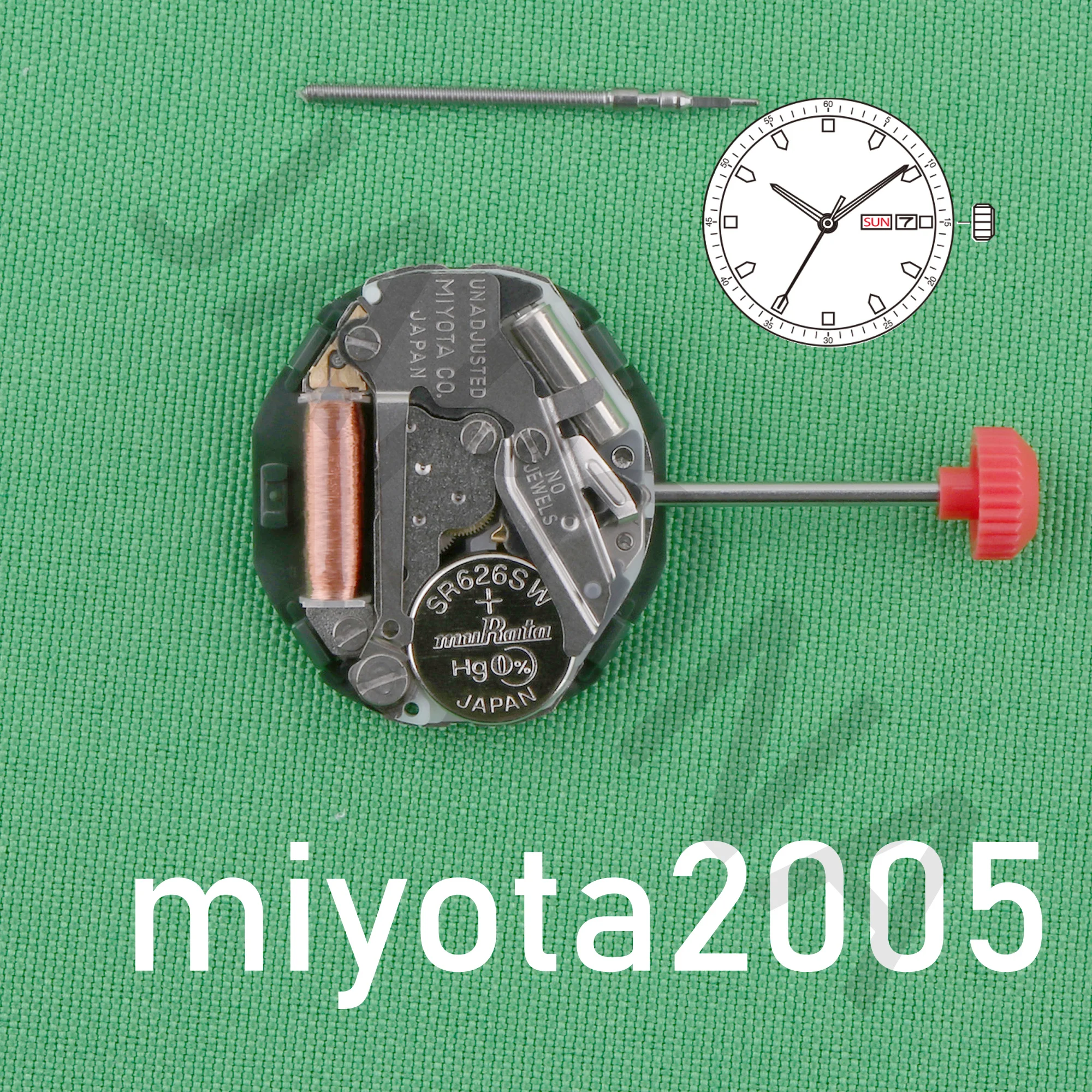 2005 حركة ميوتا 2005 حركة كوارتز قياسية مع عرض التاريخ اليومي اليابان حركة اسبانيا والانجليزية 2005-20A