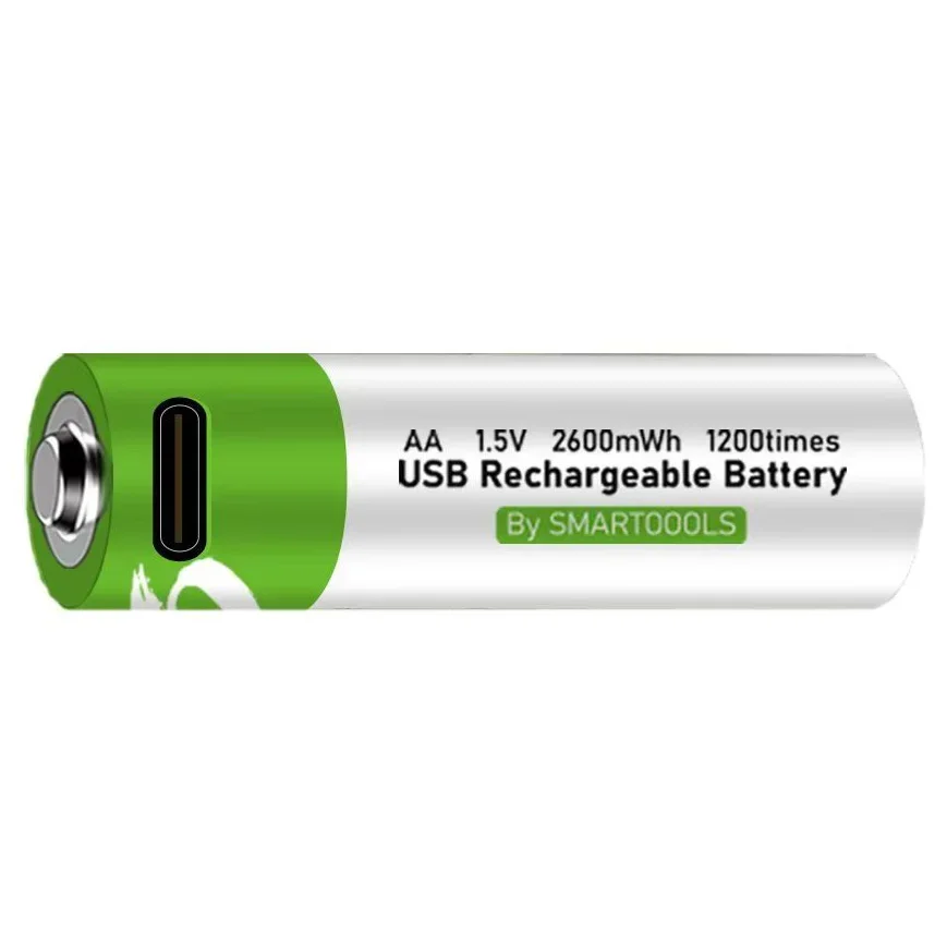 واجهة TYPE-C بطارية ليثيوم AA قابلة لإعادة الشحن 1.5V2600mWh، تستخدم للتحكم عن بعد في سيارات الألعاب. منفذ Microphone.USB #3