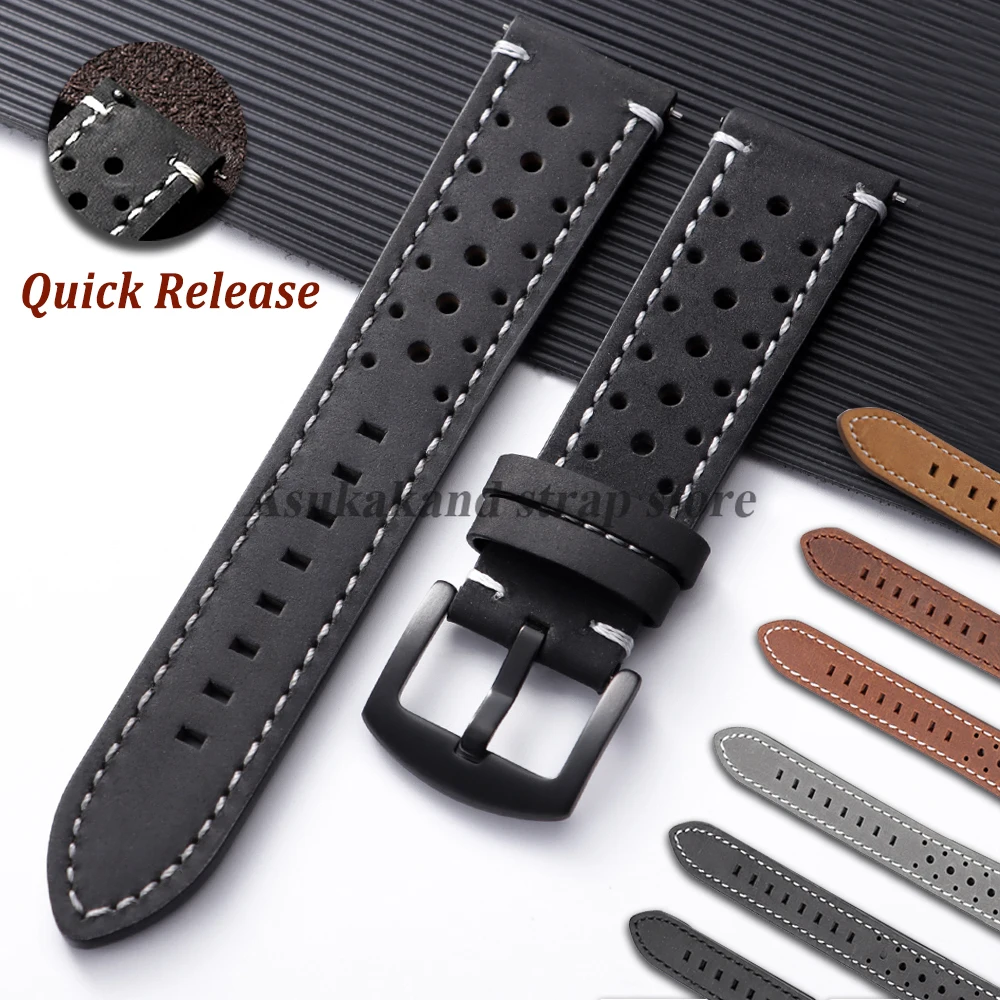 Black Leather Watch… - image