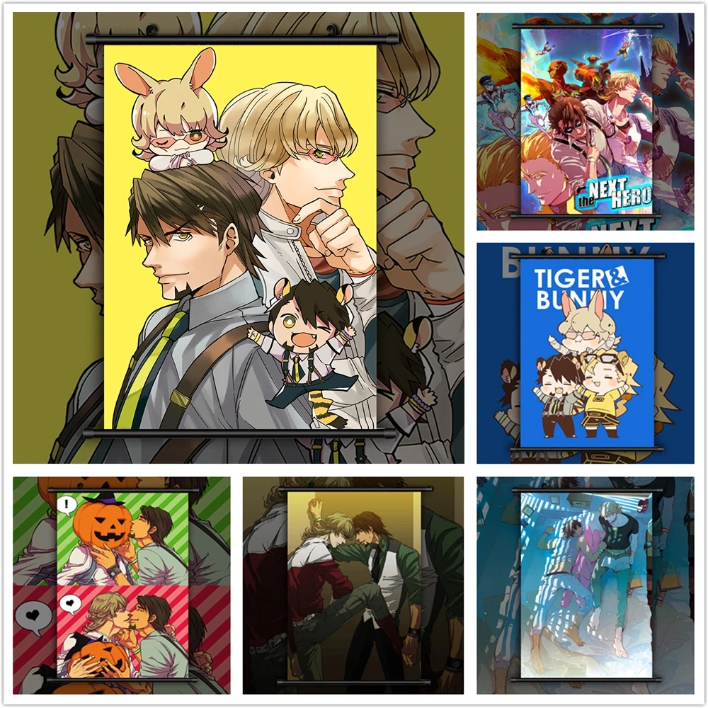 TIGER & BUNNY Ivan Karelin Kaburagi T. Kotetsu Anime Posters Decor Pictures Wall Art Prints Canvas Painting Bedroom Home Decor