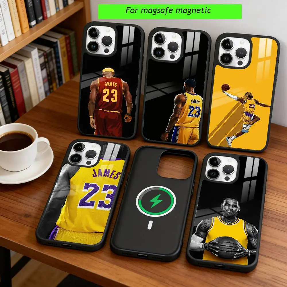

LeBron James Phone Case For iPhone17,16,15,14,13,12,11 Plus,Pro Magnetic For Magsafe Wireless Charging