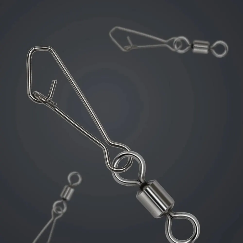 50 قطعة الصيد إغراء موصل الصيد برميل وصلة دوّارة لصيد الأسماك سريعة دبوس السنانير ربط المفاجئة الصيد الملحقات #5