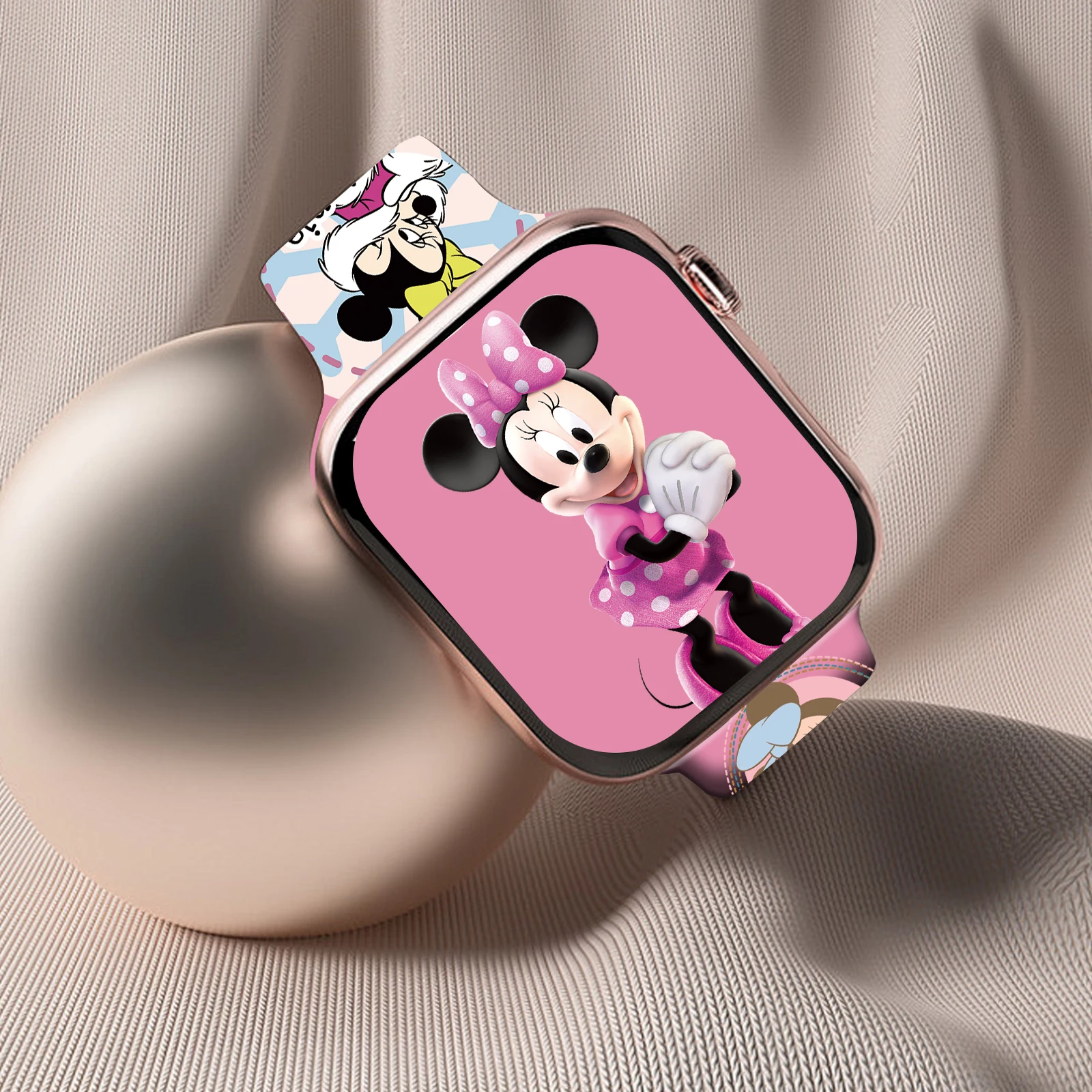 

Disney Print Strap for iWatch 11 10 9 8 Silicone Band Replaceable Bracelet for Apple Watch 46mm 44mm 42mm 41mm Watchband