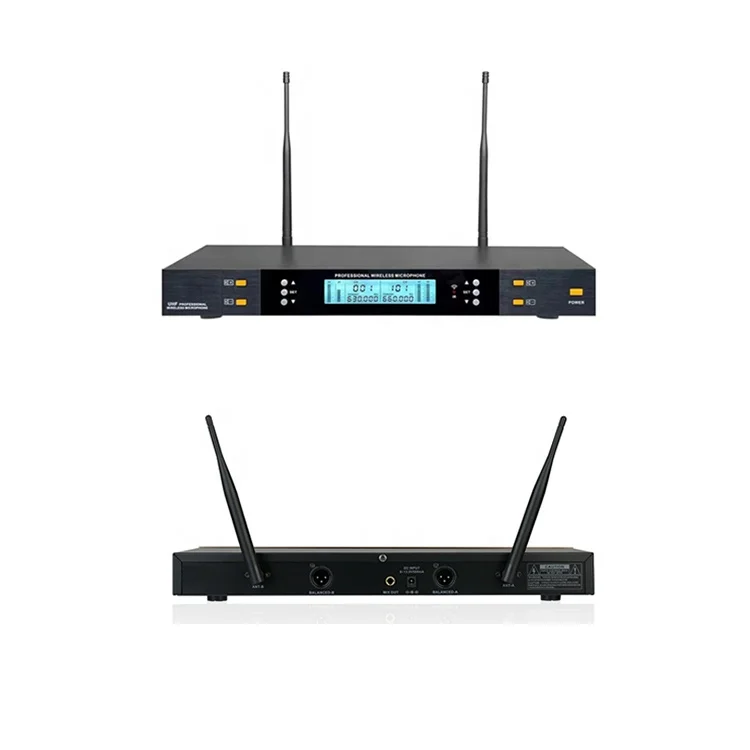 RIY-0317 Wireless Microphone 2 Channel UHF Wireless Microphones Sound System Performance Wireless Mic
