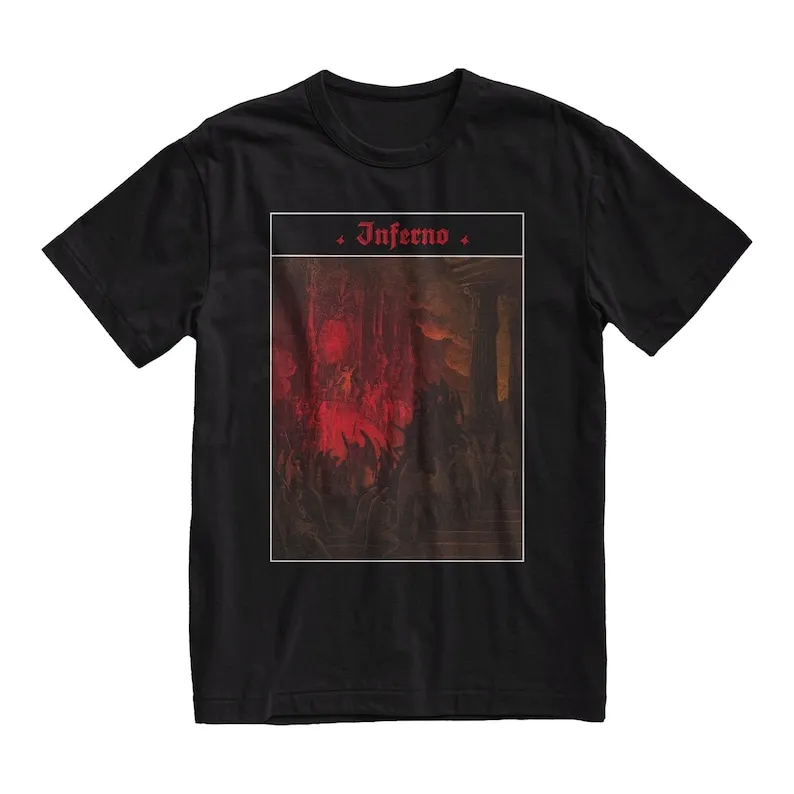 Inferno by Dante Alighieri T-Shirt Gustave Dore Shirt Essential Gothic Satan Hell Top Goth Outfit