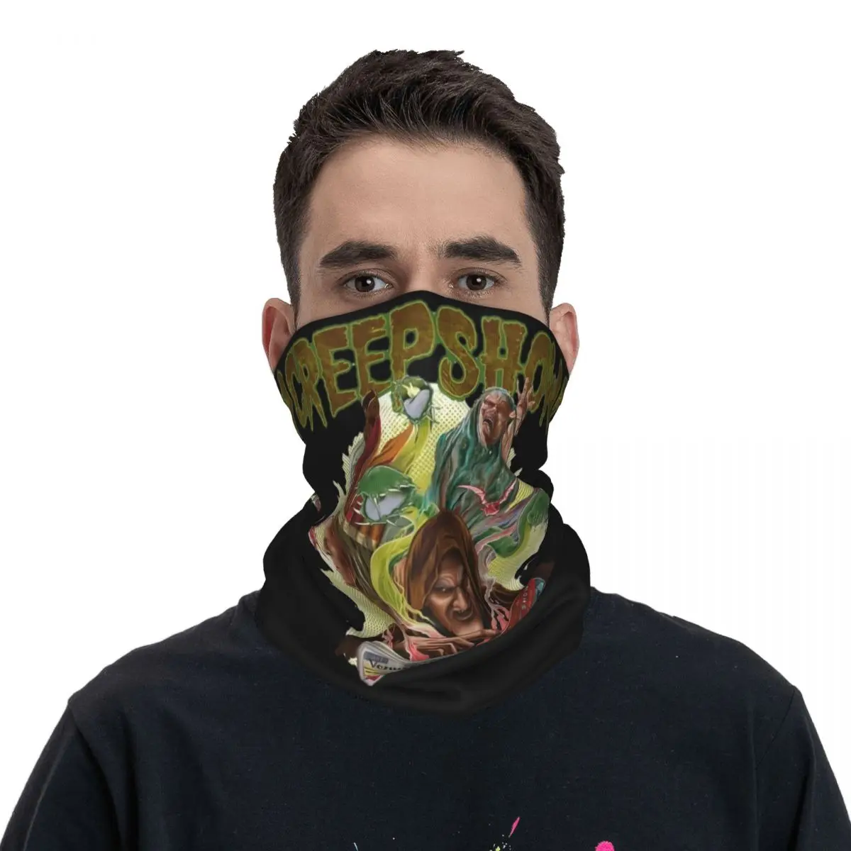 

Men Creepshow Tour 2023 Bandana Accessories Neck Cover Printed Horror Comedy Halloween Face Scarf Headwear For Running Windproof