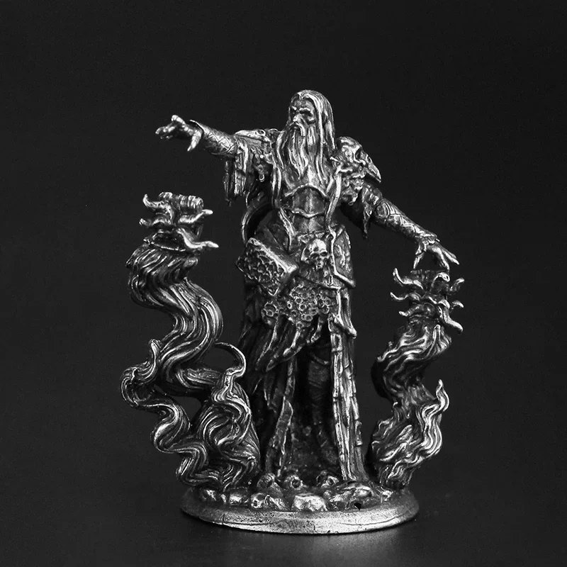 금속 흰색 구리 군인 액션 피규어 모델 보드 게임 미니어처 장식 액세서리 조각 크리 에이 티브 장난감 선물 데스크탑 장식