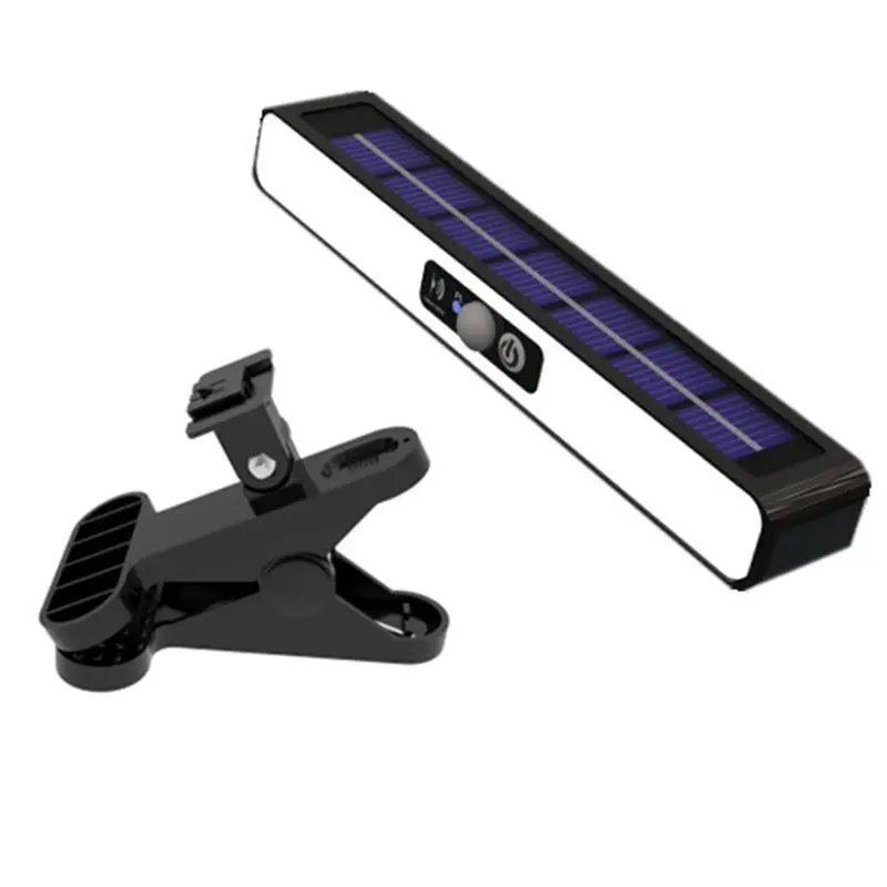 at51-クリップ式ソーラーモーションライト屋外防水ソーラーフェンスライト屋外ポータブルソーラー式セキュリティライト