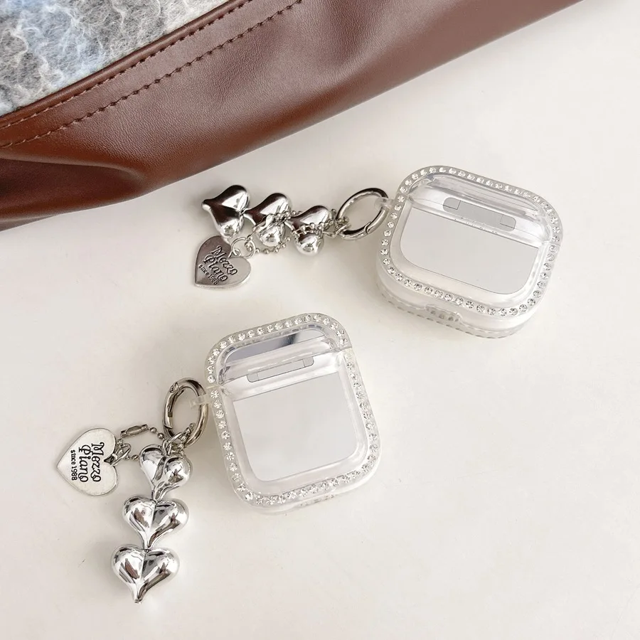 ل AirPods 3 2 1 حالة لطيف الهواء القرون برو غطاء مع رسائل الزهور قلادة لينة سماعة سيليكون غطاء AirPods2 Hearphone