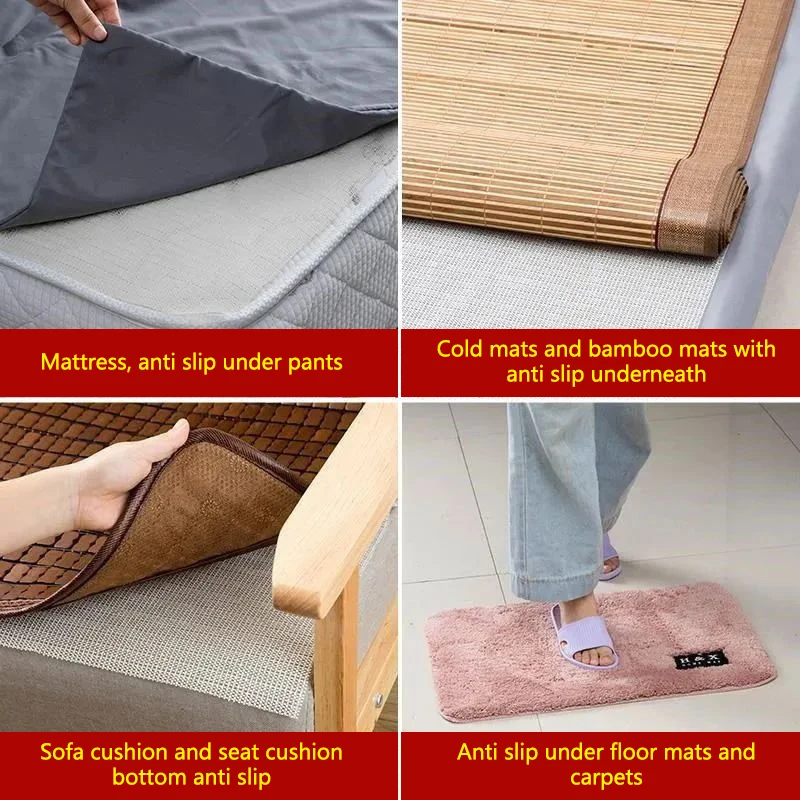 PVC Foaming Non Slip Mat Mattress Sofa Mat Antiskid Net Cloth Household Carpet Yoga Mat Anti-skid Fixing Fabric