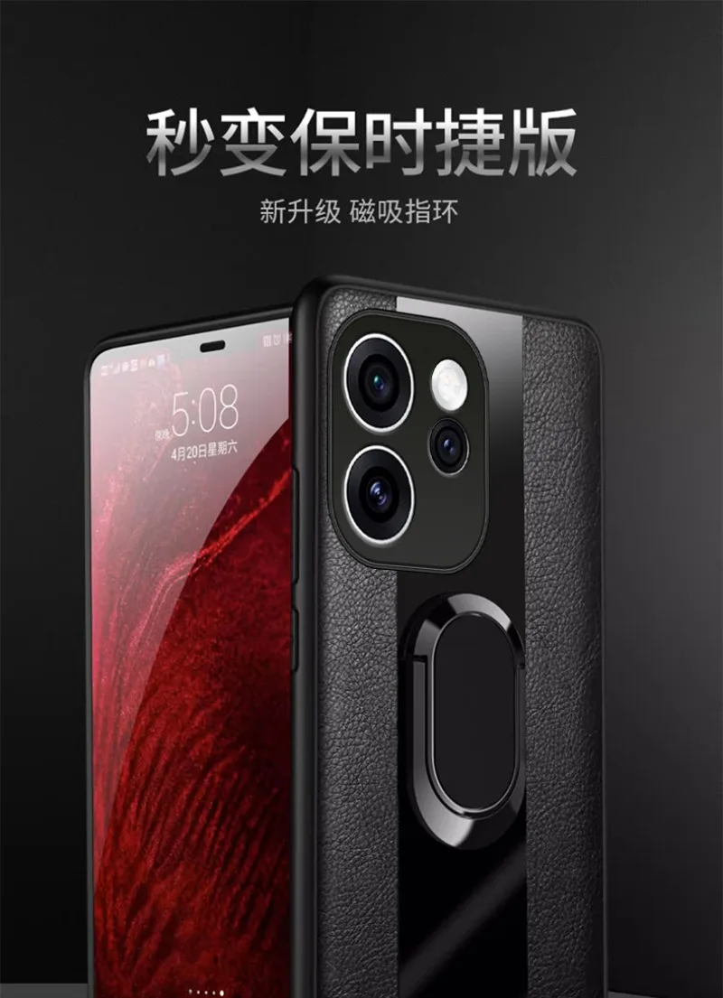 شبكي بو الجلود الحال بالنسبة ممن لهم رينو 15 برو المغناطيسي حلقة معدنية حامل حامل للصدمات غطاء للحماية ل ممن لهم رينو 15 برو