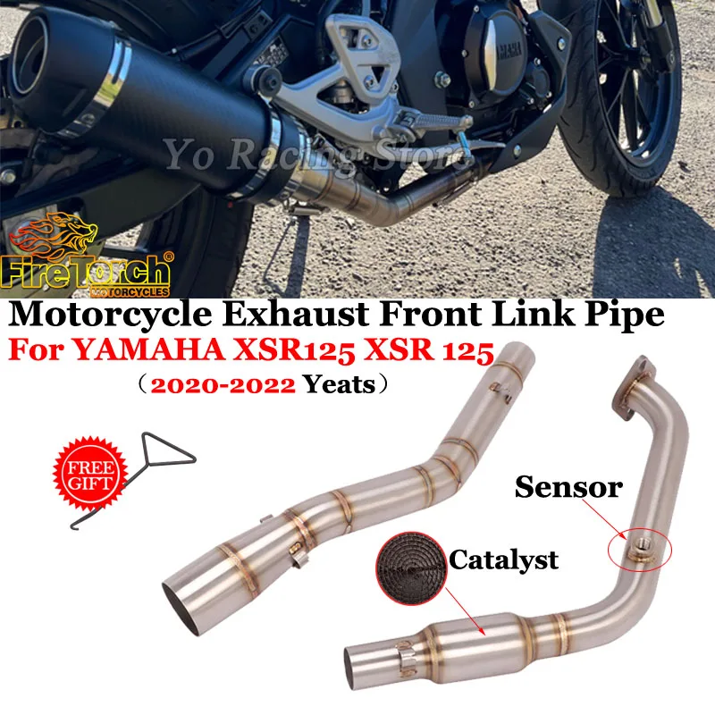 

Slip On For YAMAHA XSR125 XSR 125 2020-2022 Motorcycle Exhaust System Escape Modify Front Link Pipe Connecting 51mm Moto Muffler