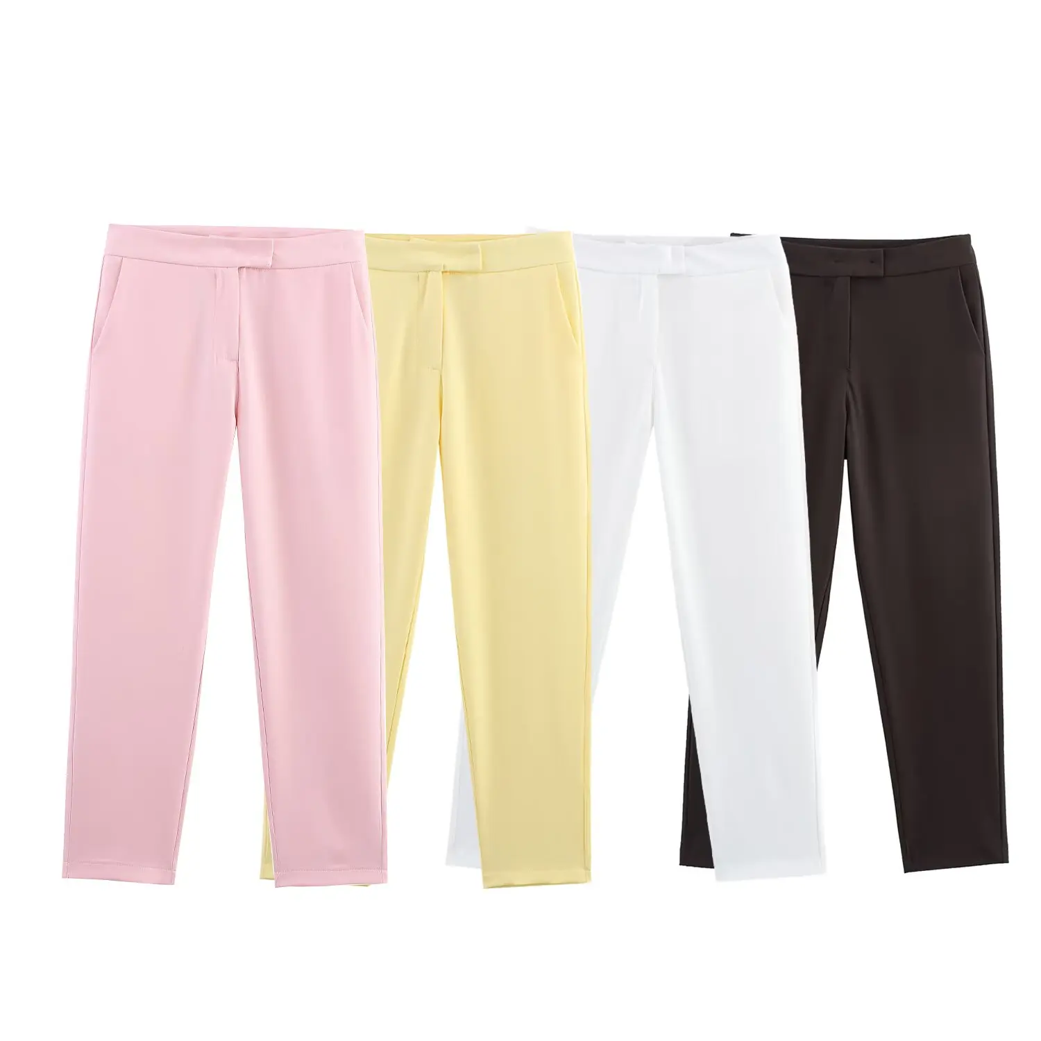 2025 Nuovi abiti da donna Pantaloni alla caviglia a vita alta alla moda e versatili in stile europeo e americano