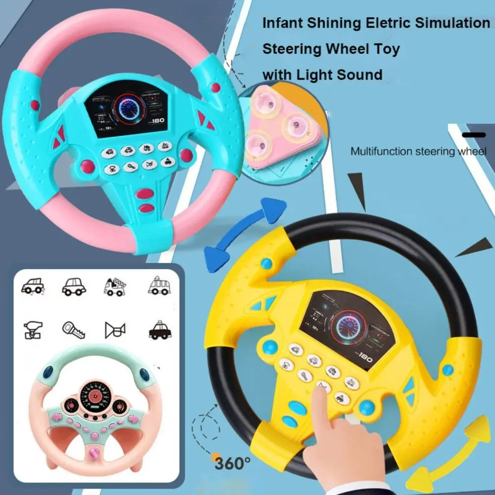 

with Light Sound Infant Shining Steering Wheel Flash/Music/Sound 5 Styles Educational Stroller Steering Wheel Plastic