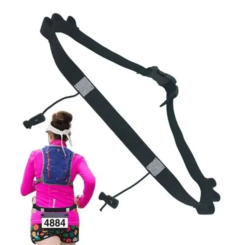 High-quality Polyester Running Number Belt Multicolour Unisex Marathon Race Belt Adjustable Gel Holder Waist Support