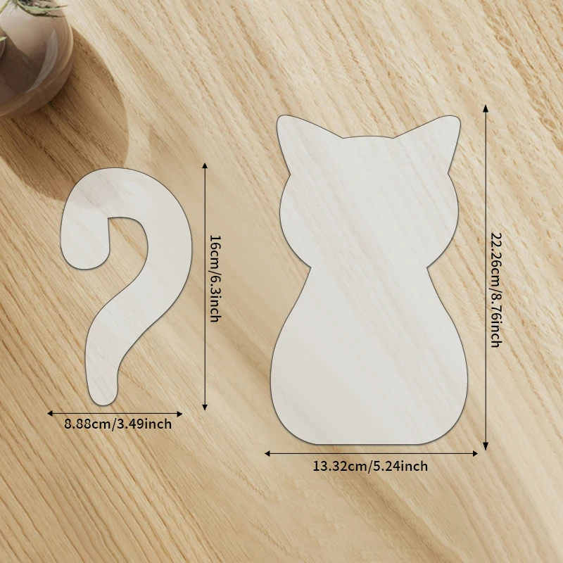 2pcs Cat-Back View Sewing Templates for DIY Projects