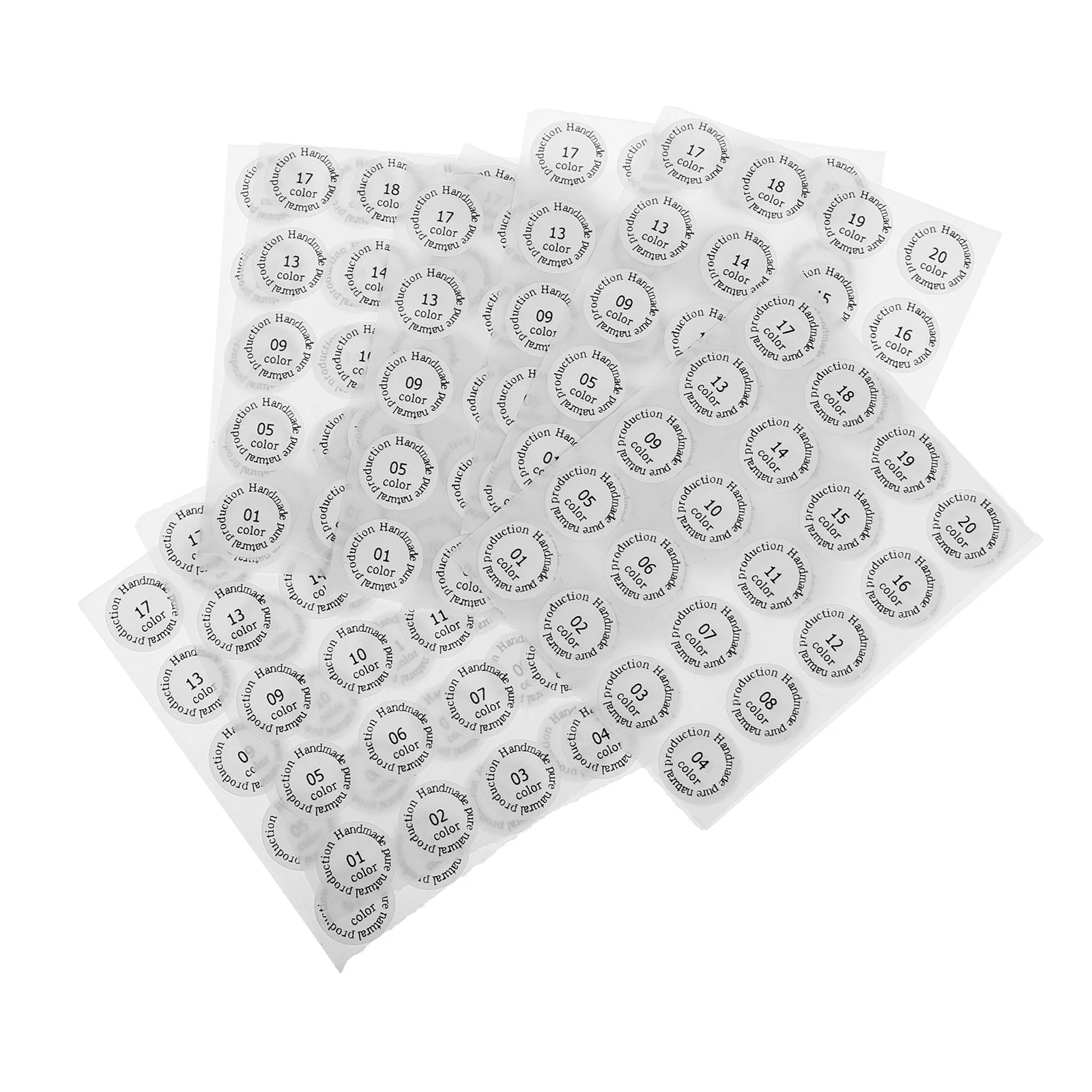 10pcs Numbered Stickers for Lip Gloss and Lipstick Adhesive Labels 1-20 for Classroom Organization Inventory Management and