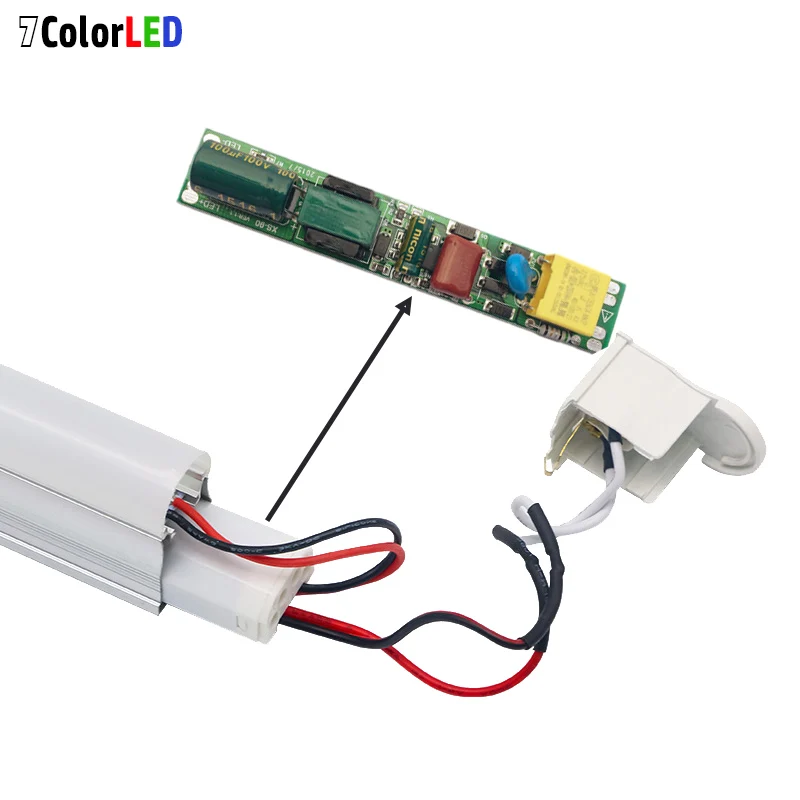 Lámpara Led fluorescente para iluminación del hogar, tubo led integrado T5, voltaje de entrada de AC85-265V, 4 pies, 1200mm, 20W, 24W, 10 unidades