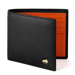Carbon Fiber Men Wallet RFID Blocking Card Holder Coin Pocket Business Bifold Leather Men's Purse Bill Wallet Gift For Him