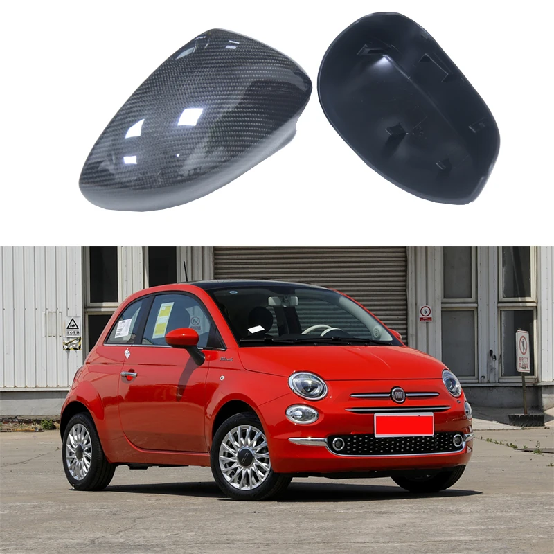 For Fiat 500 carbon fiber to replace and paste the rearview mirror shell.