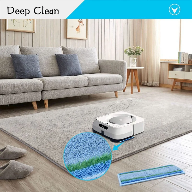12 szt. Mokre podkładki akcesoria do Irobot Braava Jet M6 (6110) (6012) (6112) (6113) Robot Mop zmywalny i wielokrotnego użytku