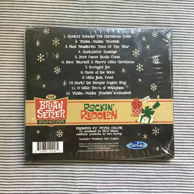 CD Rockin'Rudolph By The Brian Setzer Orchestra(2015 Christmas Swing/Rockabilly CD,12Tracks,Released By Surfdog Records)Walkman