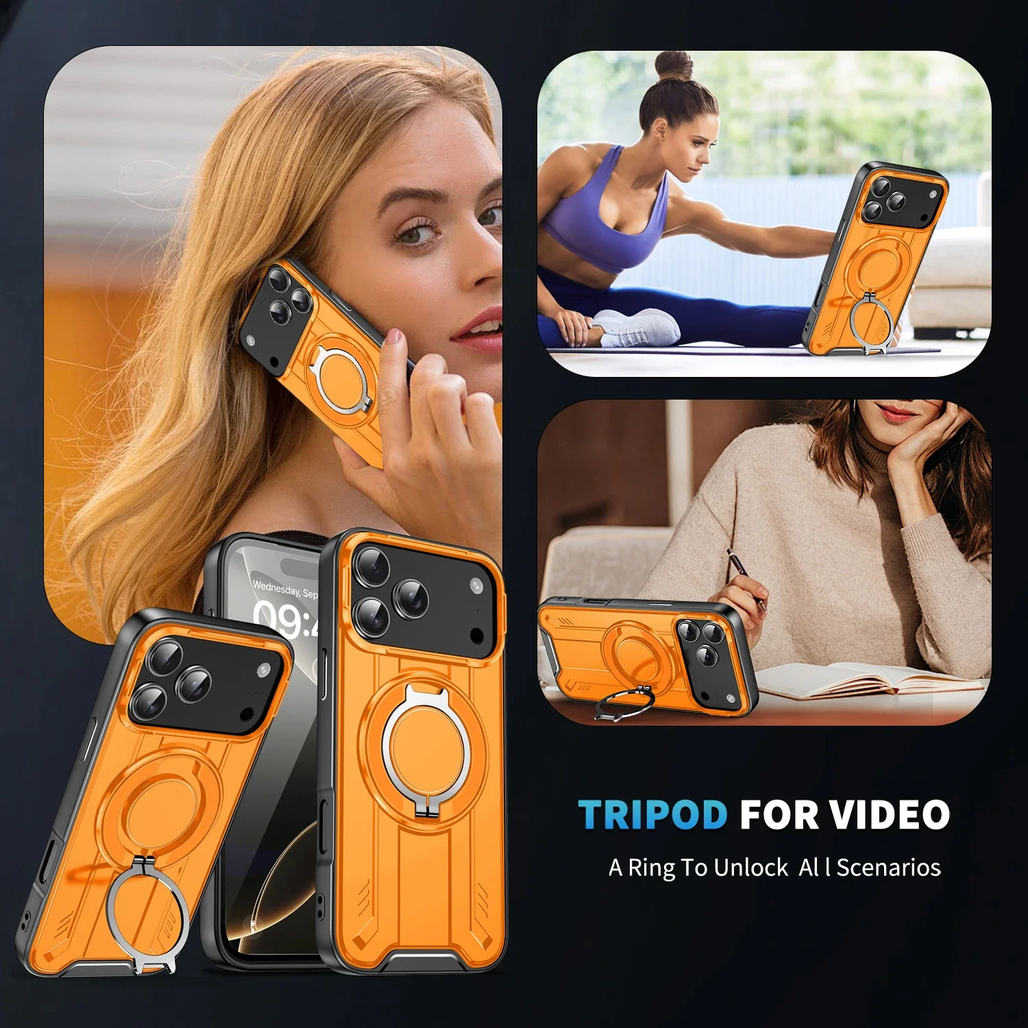 

Чехол-подставка с магнитной подставкой для iPhone 17 Pro Max Air 16 Plus Pro Iphone 17 Iphone 16, жесткие аксессуары для телефонов