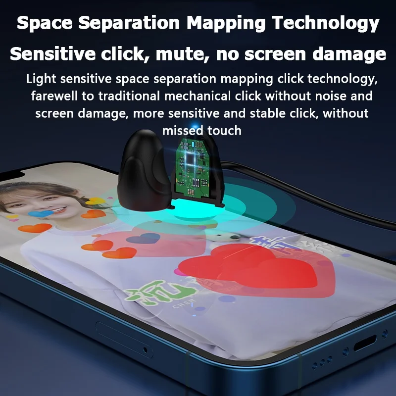 199 level adjust Mute Screen Tap Tiktok like tap Live Stream Led Breathing lamp Auto-clicker Finger Click Game For ios android