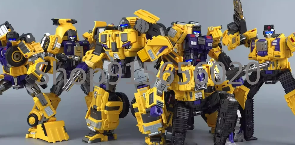 Mecha Invasion Devastator GLA-02 GLA-01 GLA-03 GLA-04 GLA-05 GLA-06 Colore giallo 6 pezzi Un set Versione senza scatola Disponibile