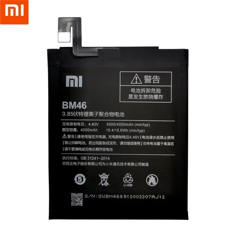 BM46 Real 4050mAh Bateria para Xiaomi Redmi Note 3 Pro, 100% Original, transporte rápido, transporte rápido, anos de alta qualidade