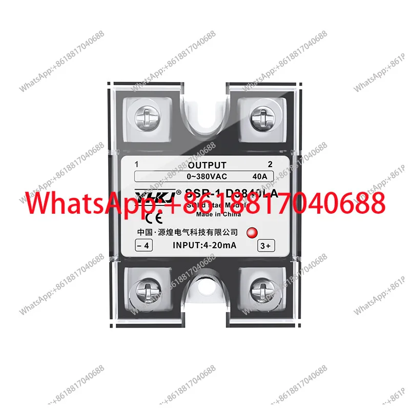 Single Phase Solid State Relay AC SSR-40A Small Current Mode Voltage Regulation Current Regulator