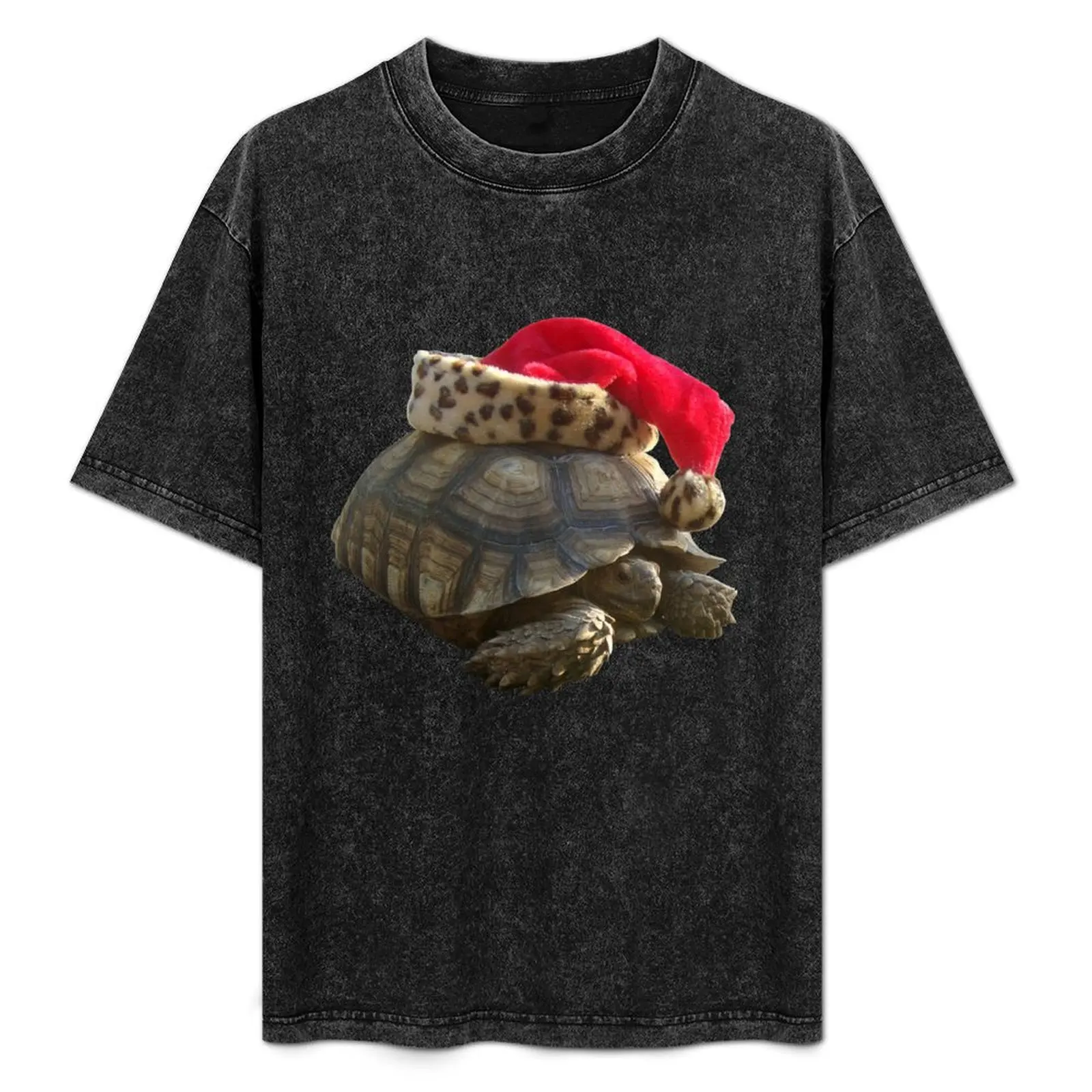 

Sulcata Tortoise with Santa Hat T-Shirt Sun Block Outdoor T-Shirt