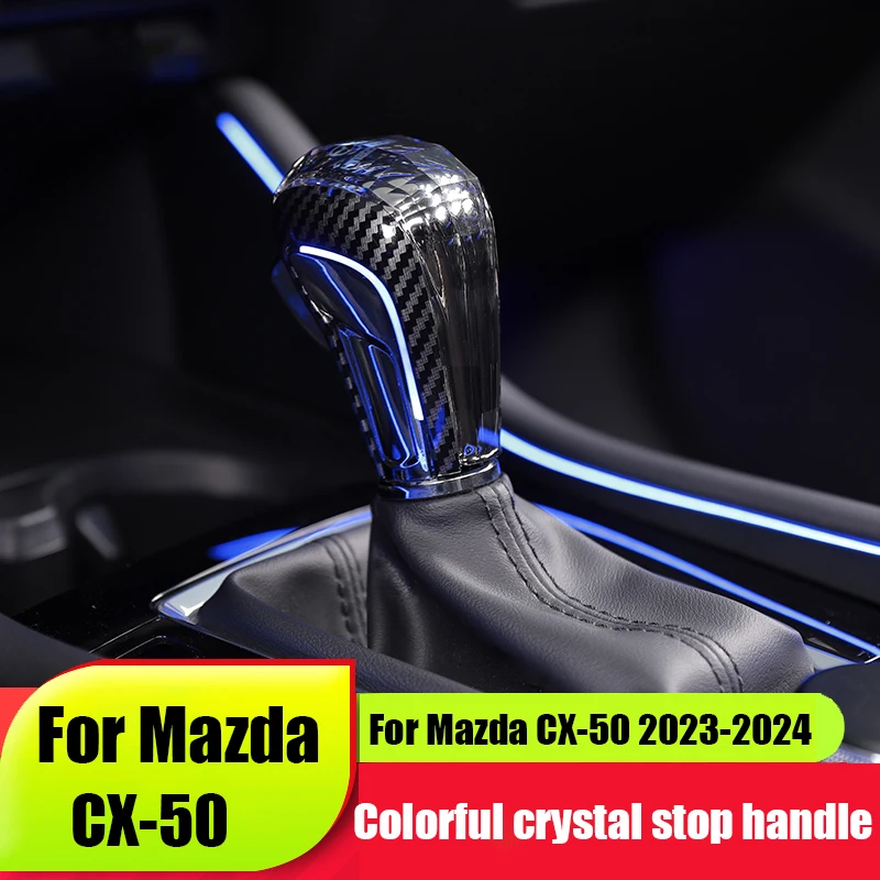 For Mazda CX-50 2023 2024 Luminous crystal gear lever lever head personalized handle