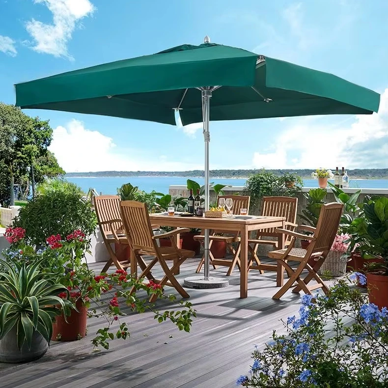 

Contemporary Durable Beach Garden Parasol Sun Proof Stand Pole Umbrella Customized Logo Outdoor Furniture
